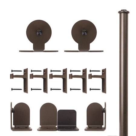 Quiet Glide Bronze 96" Top Mount Sliding Door Hardware QG.1300.TM-96.07